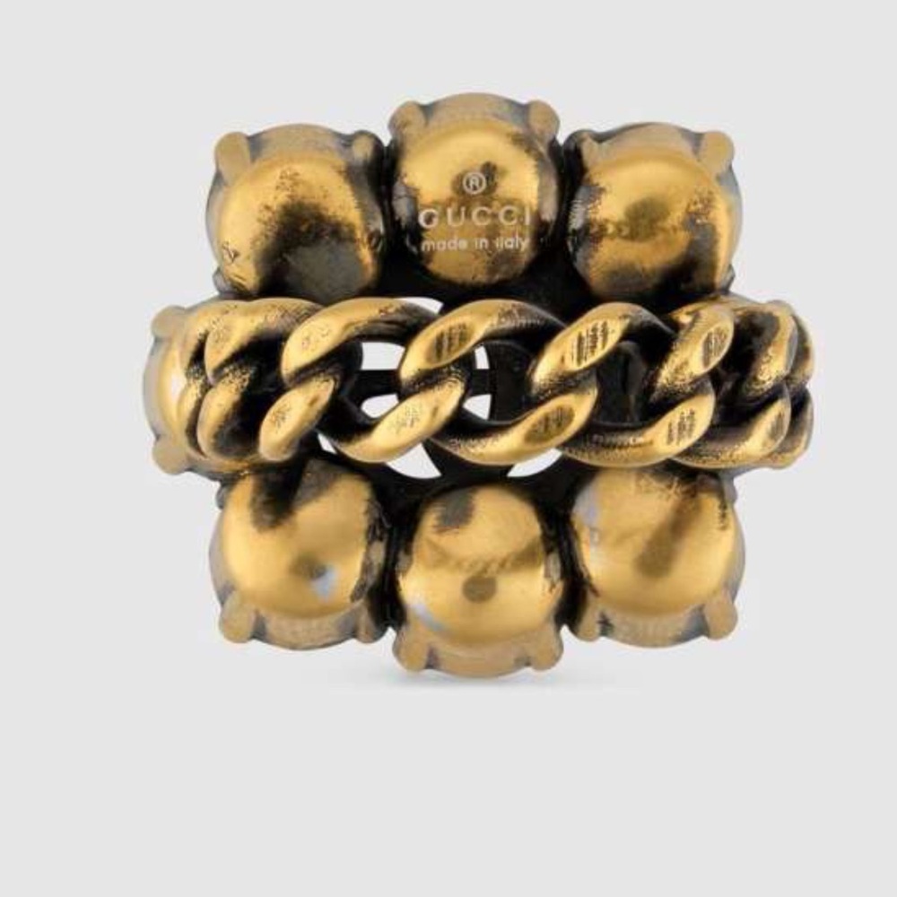 NWT GUCCI GG Marmont Crystal Ring  Designer Size: M / IT 16 - Picture 3 of 16